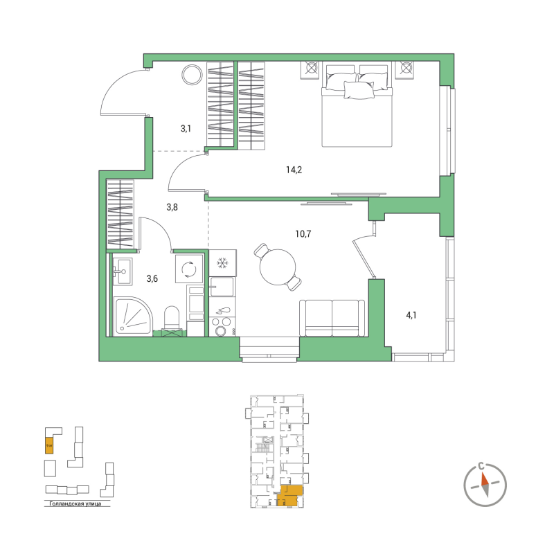 1 ккв 37,5 м²