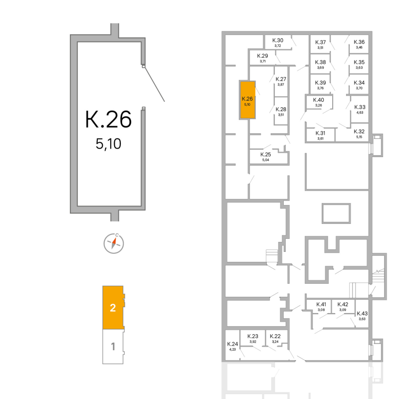 Кладовка 5,1 м²