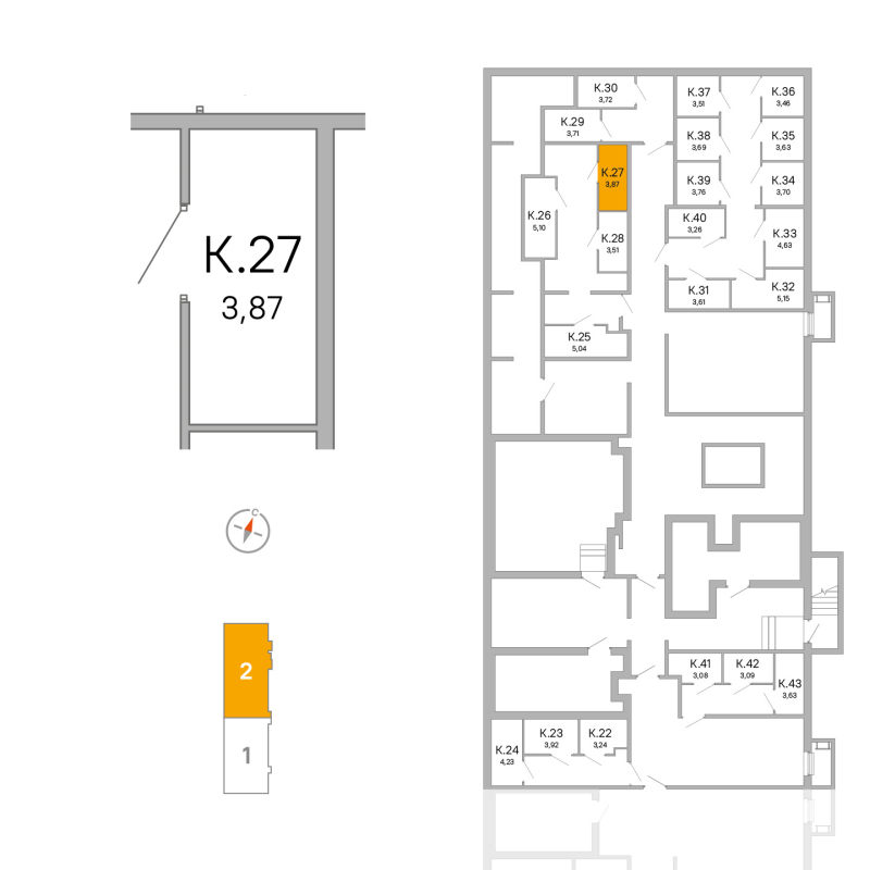 Кладовка 3,9 м²