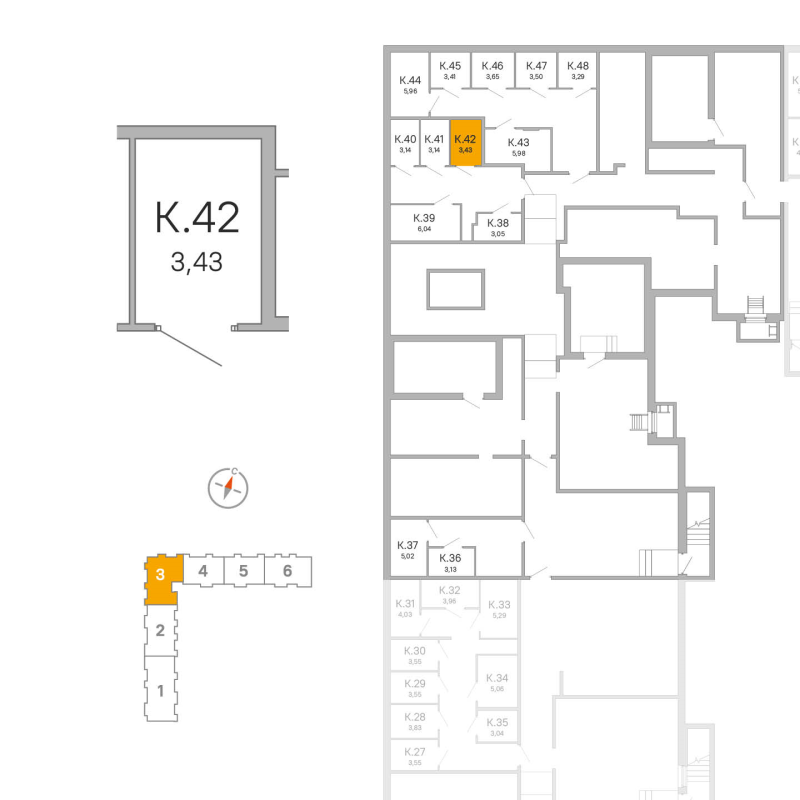 Кладовка 3,4 м²