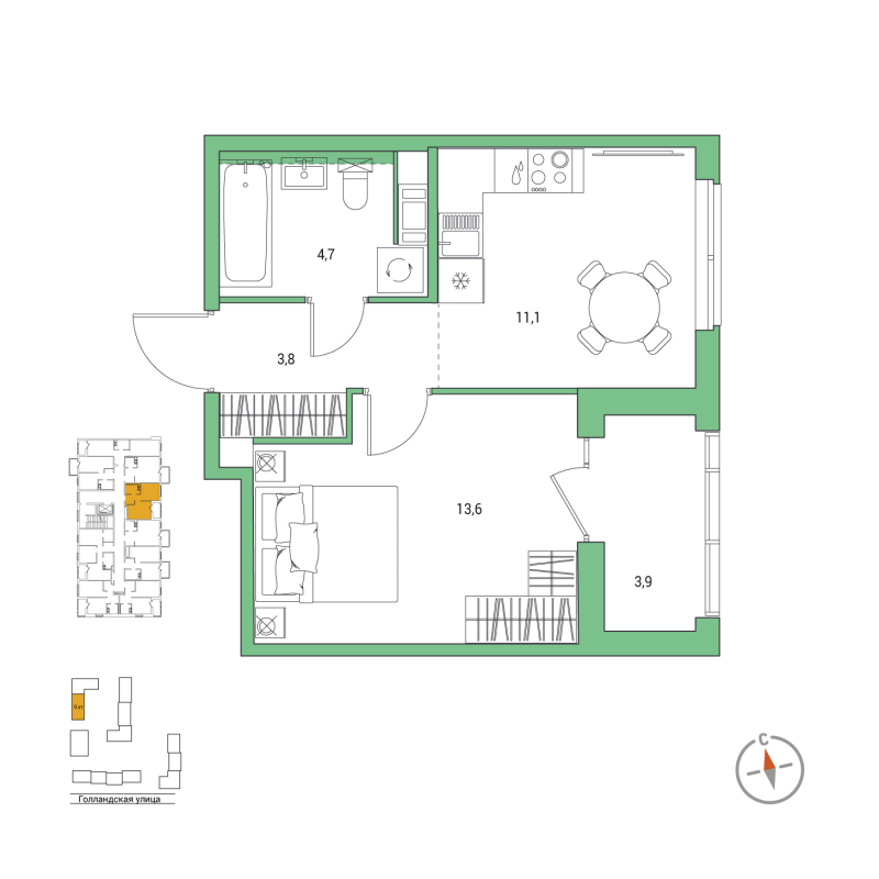 1 ккв 35,2 м²