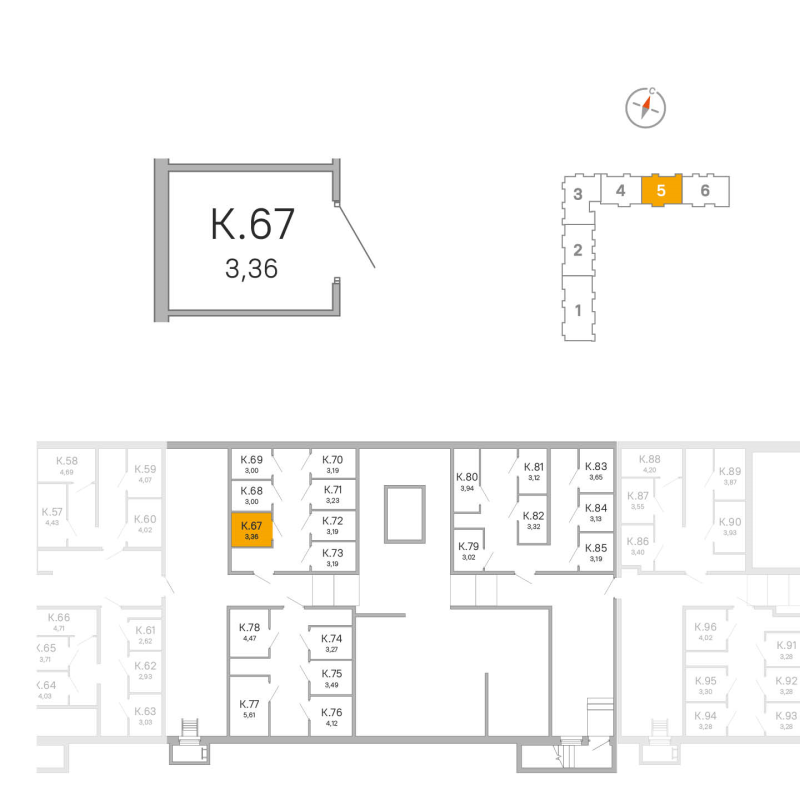 Кладовка 3,4 м²