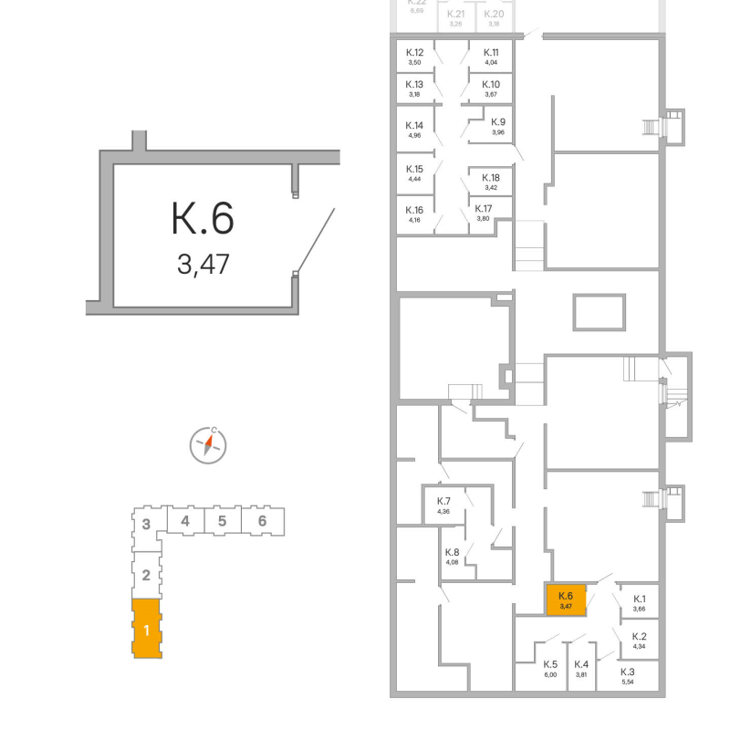 Кладовка 3,5 м²