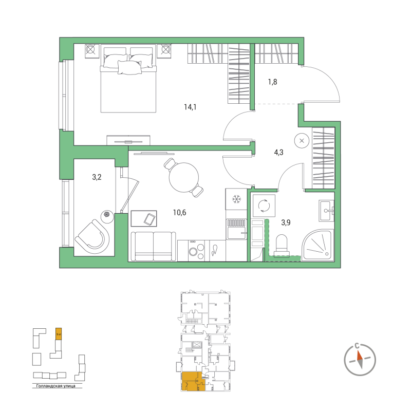 1 ккв 36,3 м²