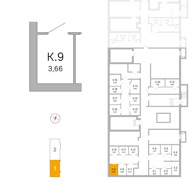 Кладовка 3,7 м²