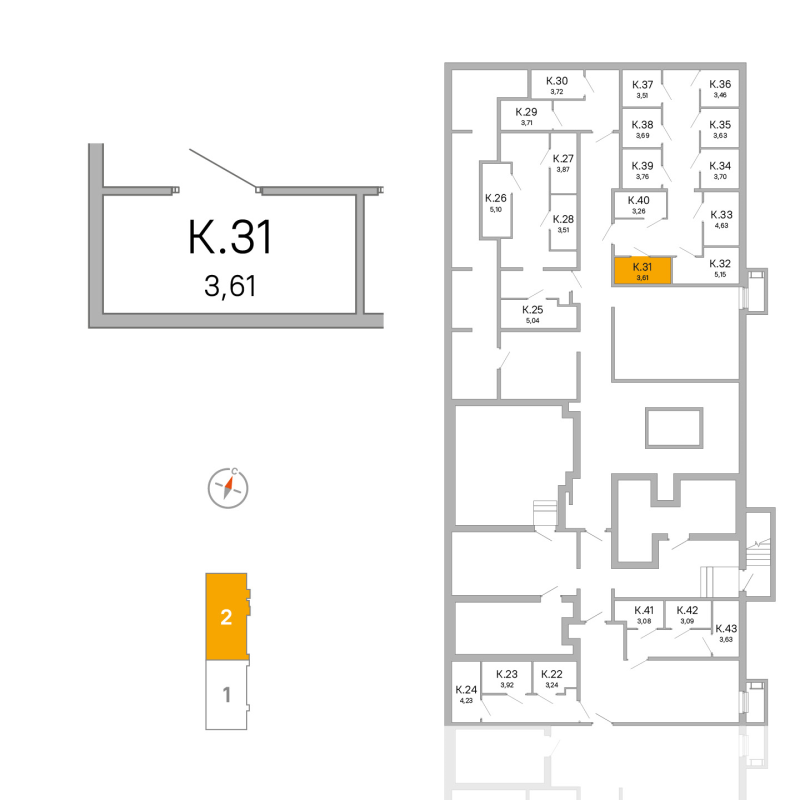 Кладовка 3,6 м²