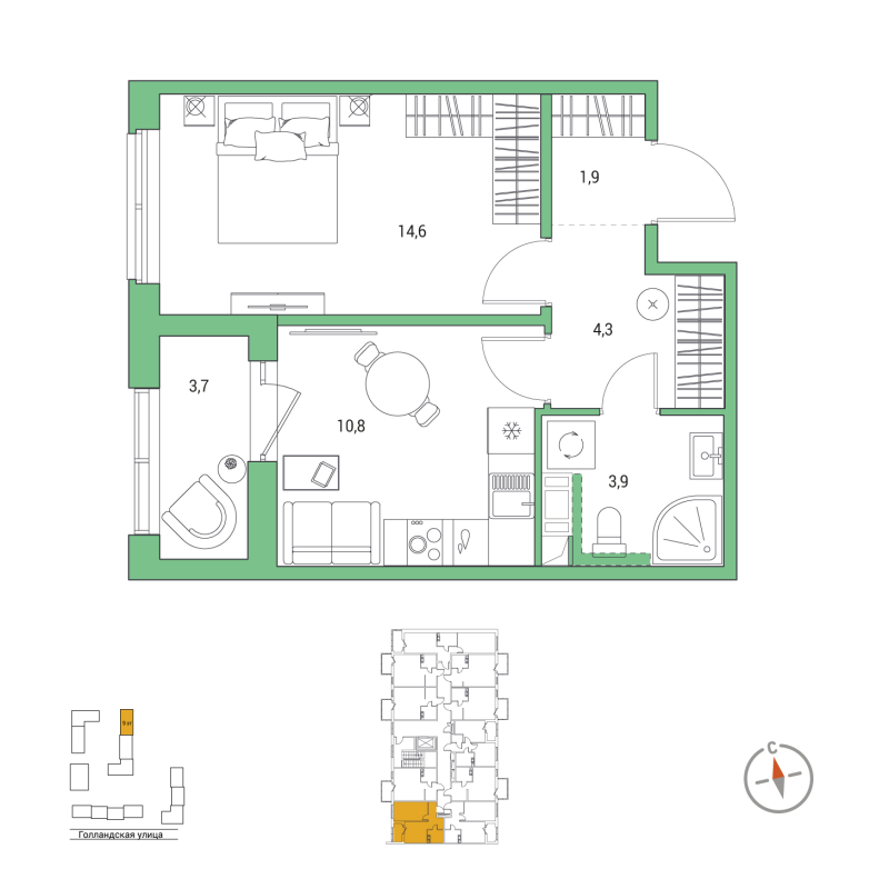 1 ккв 37,4 м²