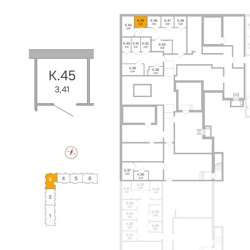 Кладовка 3,4 м²
