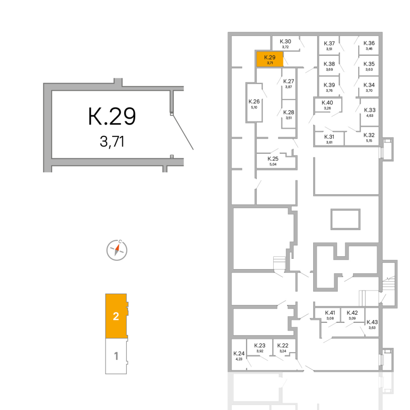 Кладовка 3,7 м²
