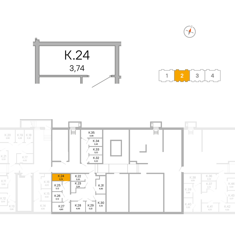 Кладовка 3,7 м²