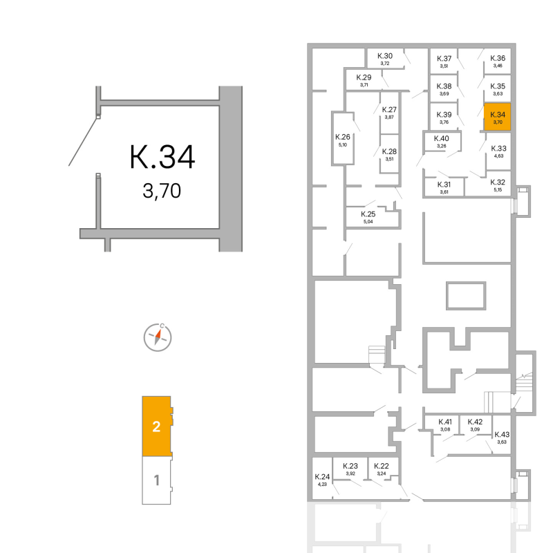 Кладовка 3,7 м²