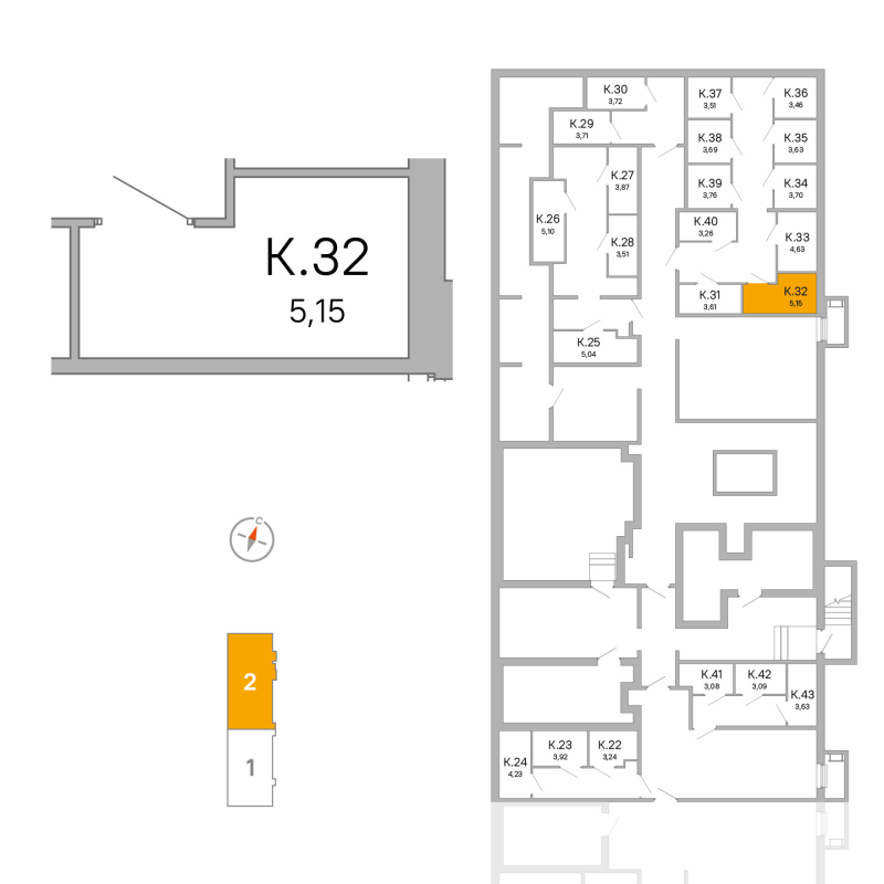 Кладовка 5,2 м²