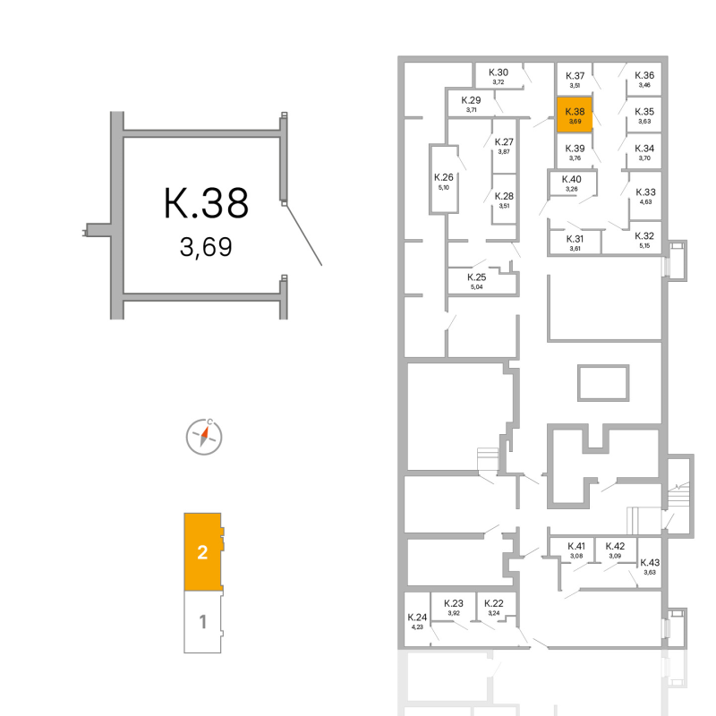 Кладовка 3,7 м²