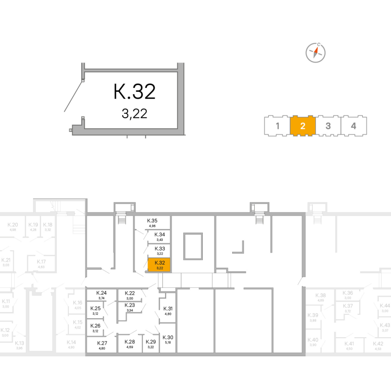 Кладовка 3,2 м²
