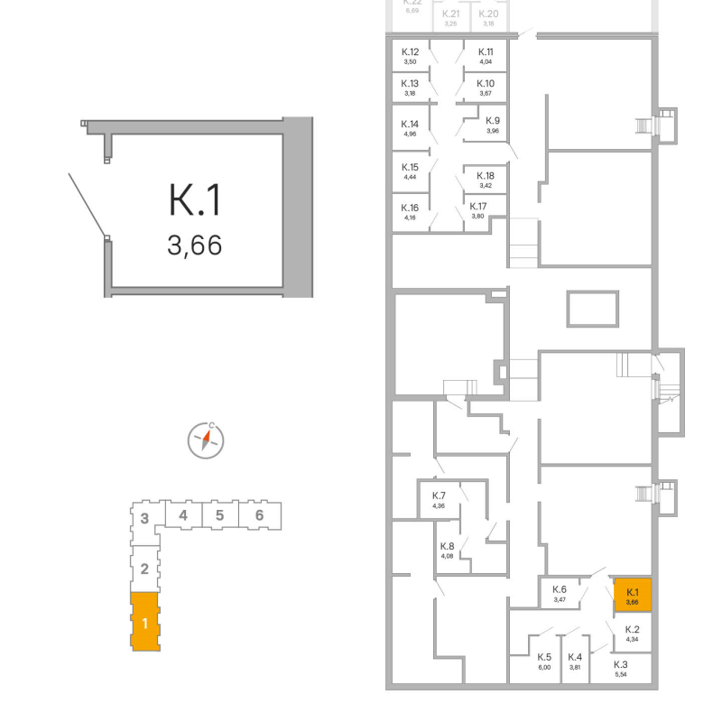 Кладовка 3,7 м²