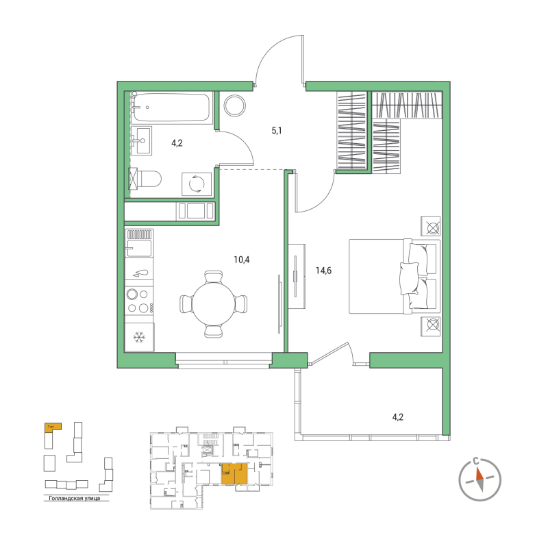 1 ккв 35,6 м²