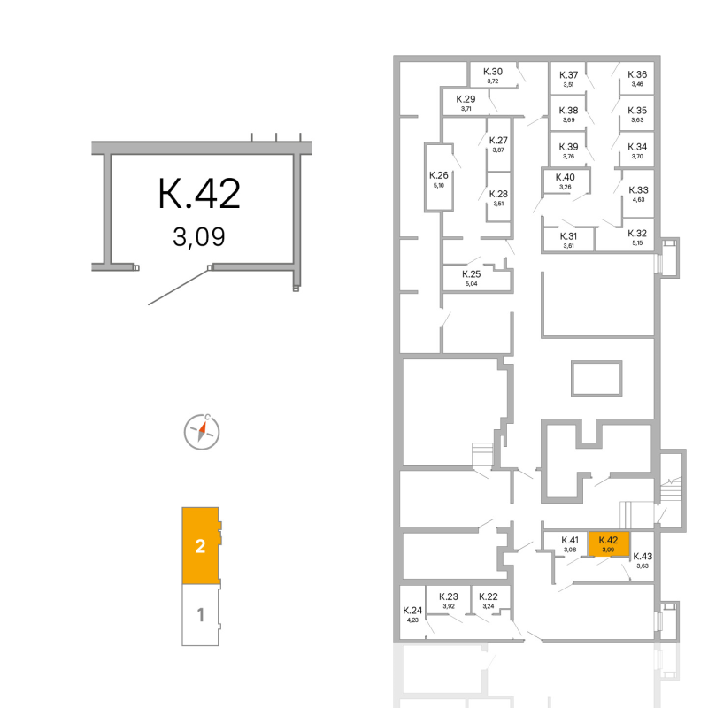 Кладовка 3,1 м²