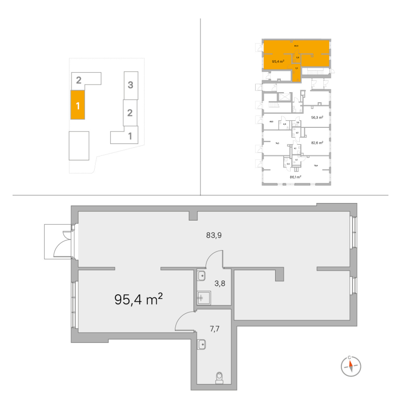 К. пом 95,4 м²